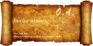 Ökrös Albert névjegykártya